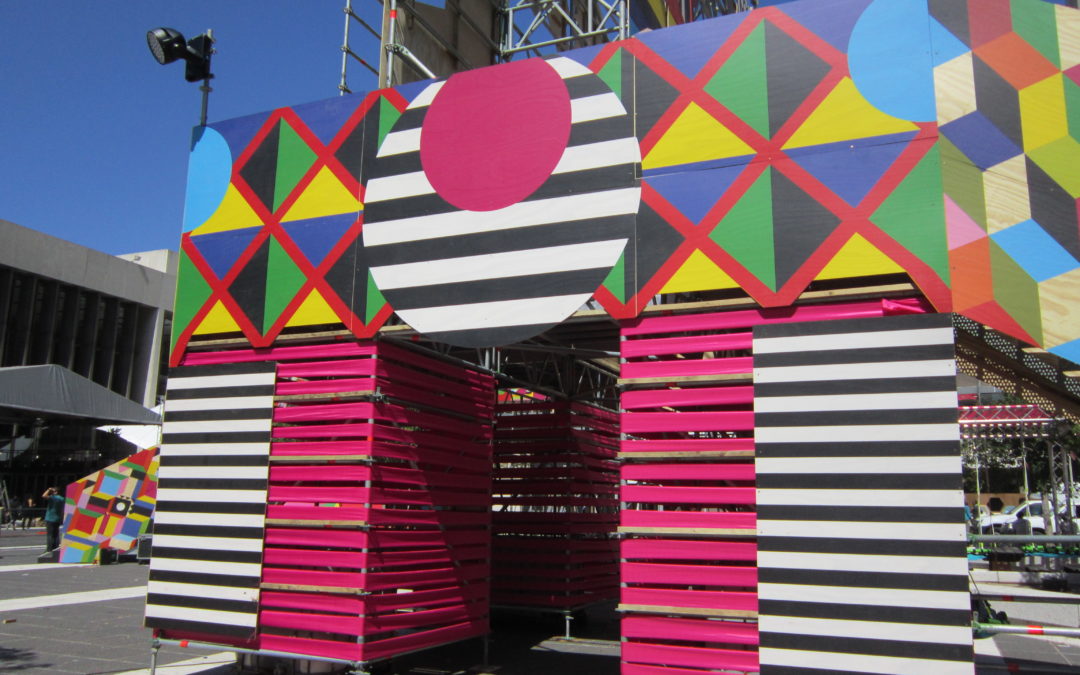 Design Indaba setup at Artscape Theatre, Cape Town, featuring imaginative draping by The Events Draping Co.